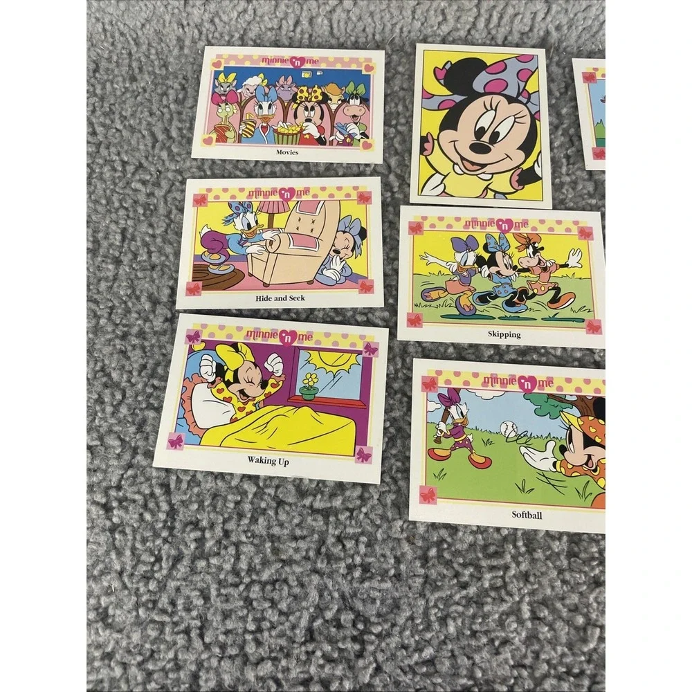 1991 Walt Disney Co Minnie 'n Me Minnie Mouse Daisy Duck Trading Card lot‎ Of 12